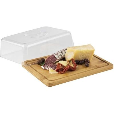 Servierrätt med bambustallrik och kupa - Serveringsset Servierrätt med bambustallrik och kupa - Serveringsset