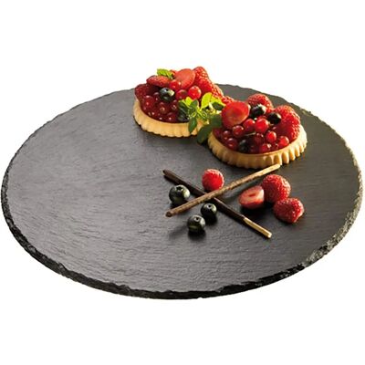 APS Tortenplatte - Assiette de service en ardoise 32cm - Publicité APS Tortenplatte - Assiette de service en ardoise 32cm - Publicité
