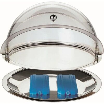 Piattino di servizio APS Thermo-Set - 38cm, trasparente/silber Piattino di servizio APS Thermo-Set - 38cm, trasparente/silber