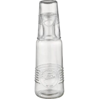 Pichet en verre APS Old Fashioned - 1L, Transparent, avec verre de 300ml Pichet en verre APS Old Fashioned - 1L, Transparent, avec verre de 300ml