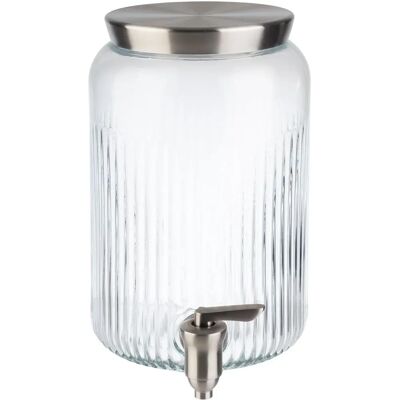 Dispensador de Bebidas de Vidrio APS - 3,8L, Transparente, Acero Inoxidable Dispensador de Bebidas de Vidrio APS - 3,8L, Transparente, Acero Inoxidable