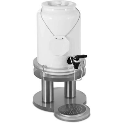 Distributore di latte APS - 4L, Porcellana, Acciaio Inox - Forma di Latte Distributore di latte APS - 4L, Porcellana, Acciaio Inox - Forma di Latte