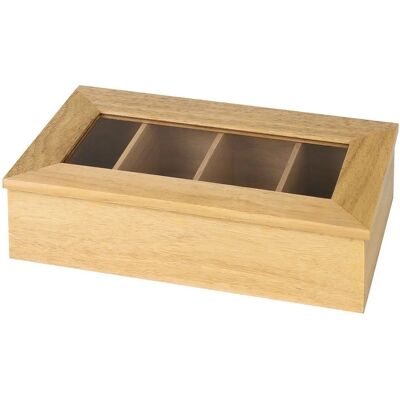 APS Aufbewahrungsbox 35,5x20x9cm Holz mit Sichtfenster APS Aufbewahrungsbox 35,5x20x9cm Holz mit Sichtfenster