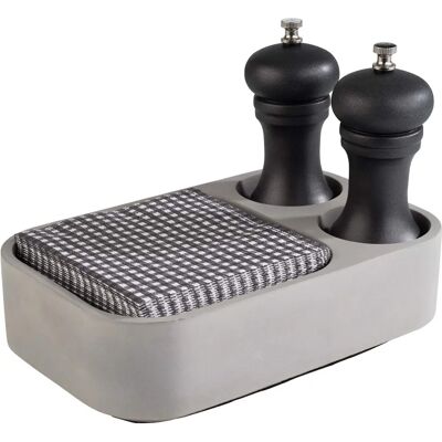 Corbeille de Table Element - Gris Rustique - 23,5x16cm - Publicité Corbeille de Table Element - Gris Rustique - 23,5x16cm - Publicité