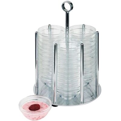 Dispenser per ciotole in metallo cromato APS Chanson - 25,5 cm Dispenser per ciotole in metallo cromato APS Chanson - 25,5 cm