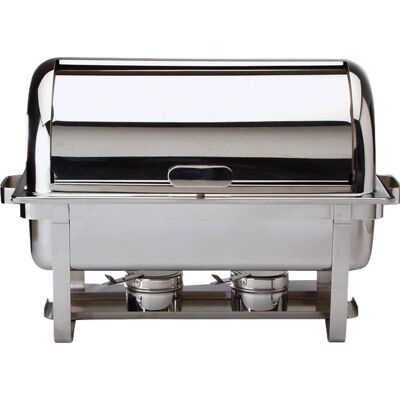 Plat à chafing APS Maestro en Inox - 9L, Argent, Couvercle roulant 90° - Publicité Plat à chafing APS Maestro en Inox - 9L, Argent, Couvercle roulant 90° - Publicité