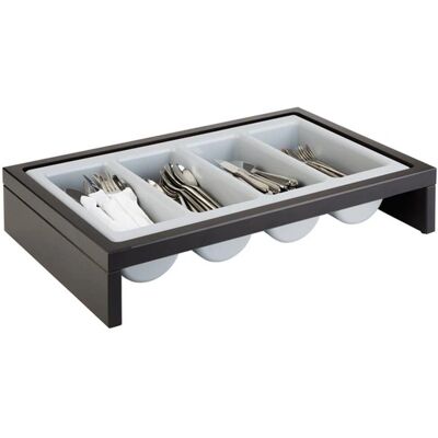 APS Besteckkasten - Dunkles Holz - 370x575mm - Besteckkorb APS Besteckkasten - Dunkles Holz - 370x575mm - Besteckkorb