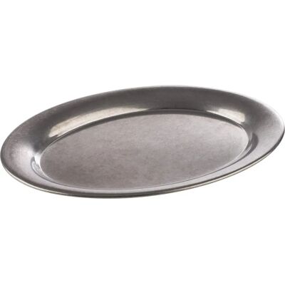 Plateau de service vintage ovale argenté - APS 29x22 cm Plateau de service vintage ovale argenté - APS 29x22 cm