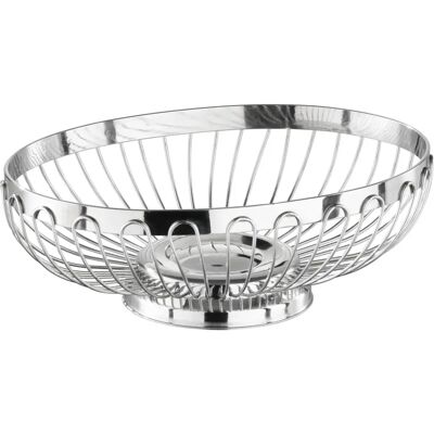 Panier ovale en acier inoxydable APS - Fruits et pains Panier ovale en acier inoxydable APS - Fruits et pains