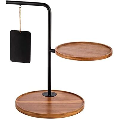 APS Eisen 2-stufig Holz Metall Etagere - Servierplatte APS Eisen 2-stufig Holz Metall Etagere - Servierplatte