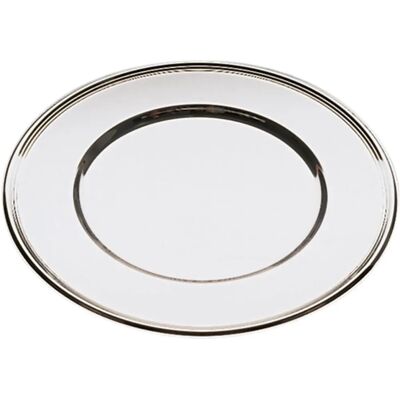 Assiette en acier inoxydable APS 35730 - Rond 30,5cm - Publicité Assiette en acier inoxydable APS 35730 - Rond 30,5cm - Publicité