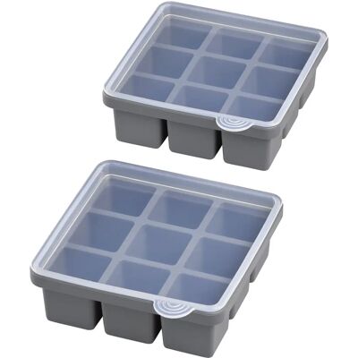 Molde de Hielo APS - Gris, 2x9, Silicona, Moldes de Cocina Molde de Hielo APS - Gris, 2x9, Silicona, Moldes de Cocina