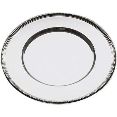 Assiette en Acier Inoxydable APS - Diamètre 33cm - Élégante & Durable - Publicité Assiette en Acier Inoxydable APS - Diamètre 33cm - Élégante & Durable - Publicité
