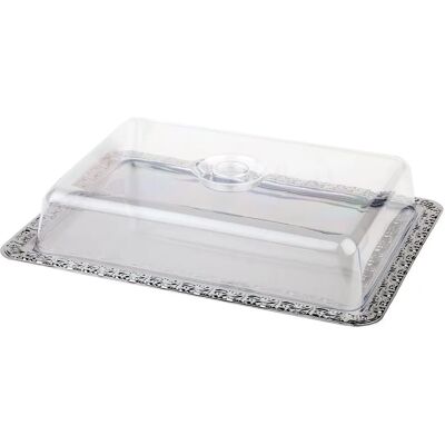 APS 38202 Tapa de acero inoxidable con borde decorado - Bandeja APS 38202 Tapa de acero inoxidable con borde decorado - Bandeja