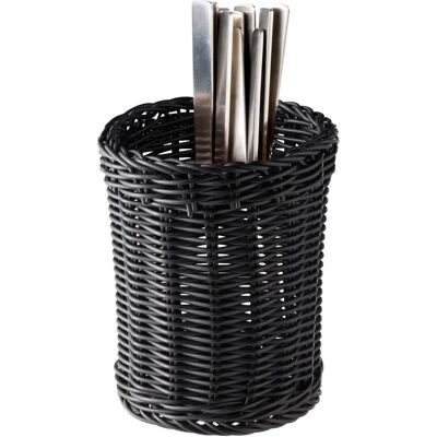 Corbeille à couverts APS - Noir - Ø 12cm, H 15cm Corbeille à couverts APS - Noir - Ø 12cm, H 15cm