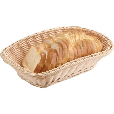 Cestino pane in polirattan APS - Rettangolare - Infrangibile - Beige Cestino pane in polirattan APS - Rettangolare - Infrangibile - Beige