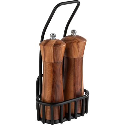 APS Salz- und Pfefferstreuer-Set - Schwarz und Braun - Salz- und Pfefferstreuer Set APS Salz- und Pfefferstreuer-Set - Schwarz und Braun - Salz- und Pfefferstreuer Set