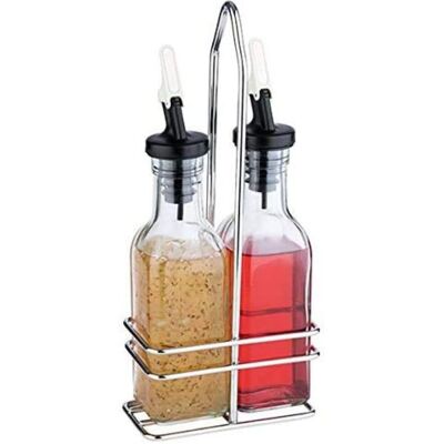 Set huile et vinaigre APS - 120ml - Verre/Acier inoxydable Set huile et vinaigre APS - 120ml - Verre/Acier inoxydable