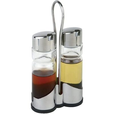 Assheuer + Pott Oil & Vinegar Set - Stainless Steel Support Assheuer + Pott Oil & Vinegar Set - Stainless Steel Support