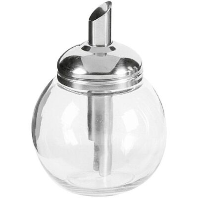APS Dosatore zucchero - Design classico in vetro con tappo in acciaio inox - 150ml APS Dosatore zucchero - Design classico in vetro con tappo in acciaio inox - 150ml
