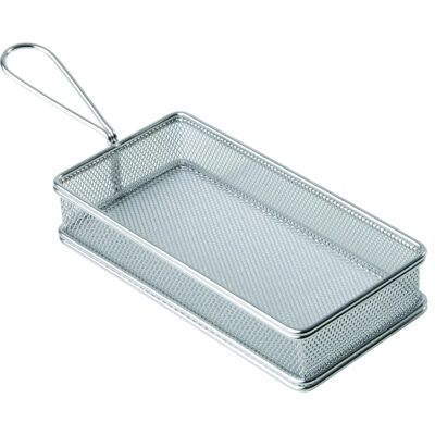 APS Edelstahl Frittierkorb - 21,5x10,5 cm - Silber - Servierkorb APS Edelstahl Frittierkorb - 21,5x10,5 cm - Silber - Servierkorb