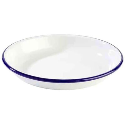 Assheuer + Pott APS Plato de Acero Esmaltado Borde Azul - Plato Assheuer + Pott APS Plato de Acero Esmaltado Borde Azul - Plato