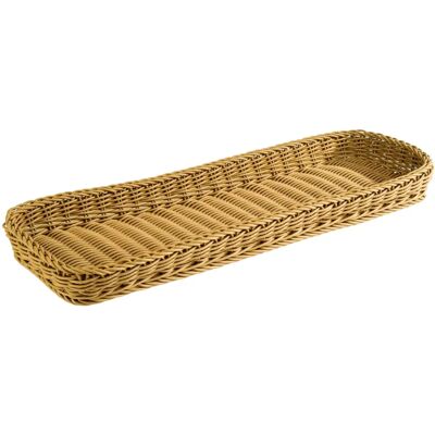 Vassoio in polipropilene beige APS - 60x20cm, H:5cm - Posate Vassoio in polipropilene beige APS - 60x20cm, H:5cm - Posate