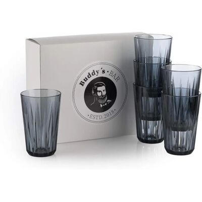 BUDDY'S Buddy ́s Bar - 6er Set, 300ml, Grau Trinkgefäße BUDDY'S Buddy ́s Bar - 6er Set, 300ml, Grau Trinkgefäße