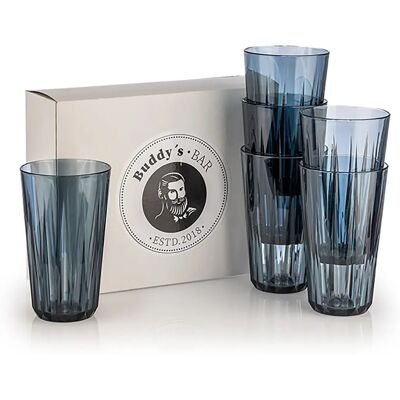 BUDDY'S Buddy ́s Bar Trinkgefäße - 6er Set, 500 ml, grau BUDDY'S Buddy ́s Bar Trinkgefäße - 6er Set, 500 ml, grau