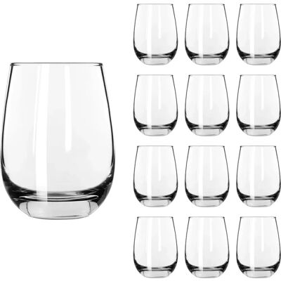 Set di 12 bicchieri da vino Libbey - SENZA GAMBO - Set di 12 bicchieri da vino Libbey - SENZA GAMBO -