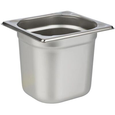 Contenant de Rangement Alimentaire APS-Germany - 2,4L Acier Inoxidable GN 1/6 - Publicité Contenant de Rangement Alimentaire APS-Germany - 2,4L Acier Inoxidable GN 1/6 - Publicité