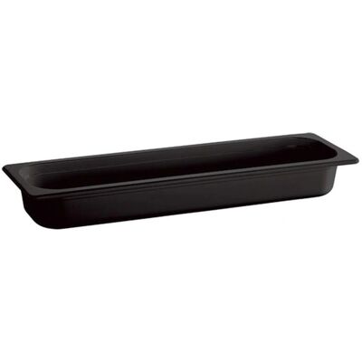 APS GN 2/4 Melamin Behälter - 4,3L - 53x16,2cm - Schwarz APS GN 2/4 Melamin Behälter - 4,3L - 53x16,2cm - Schwarz
