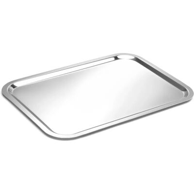 APS Stainless Steel Tray - approx. 39.5 x 28.3 cm - Serving Tray APS Stainless Steel Tray - approx. 39.5 x 28.3 cm - Serving Tray