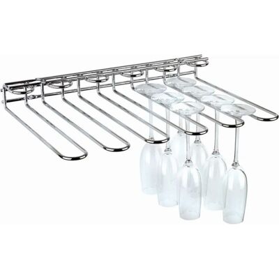 APS Glass rack - 45x32x6 cm, chrome metal, for 20 glasses - Glass rack APS Glass rack - 45x32x6 cm, chrome metal, for 20 glasses - Glass rack