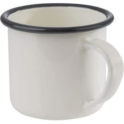 Set di 2 mug in smalto bianco APS Set di 2 mug in smalto bianco APS