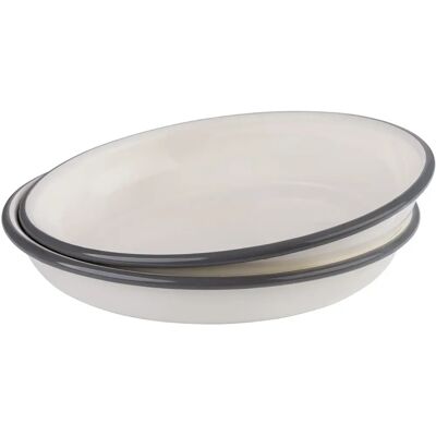 Assiette creuse émaillée APS - 22cm - Crème - Assiette Assiette creuse émaillée APS - 22cm - Crème - Assiette