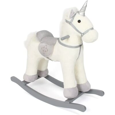 Jouet à balançoire licorne CHIC2000 - Peluche douce, Bois stable, 18+ mois - Publicité Jouet à balançoire licorne CHIC2000 - Peluche douce, Bois stable, 18+ mois - Publicité