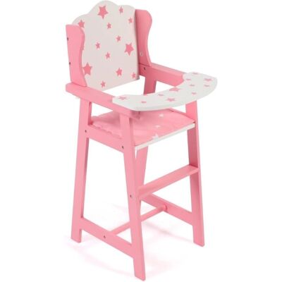 Chaise haute poupée CHIC2000 Étoiles Rose - Mobilier poupée Chaise haute poupée CHIC2000 Étoiles Rose - Mobilier poupée