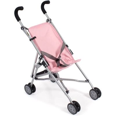 Poussette pour poupées - Pliable Rose/Gris - 50x29x57cm - Publicité Poussette pour poupées - Pliable Rose/Gris - 50x29x57cm - Publicité