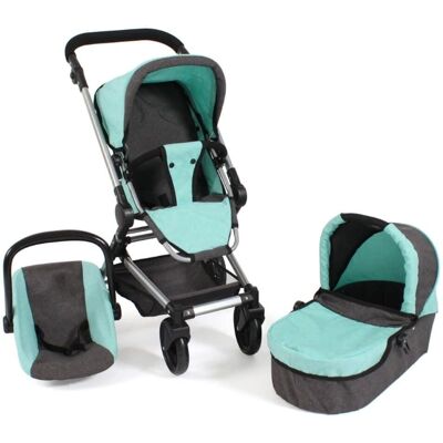 CHIC2000 Fides 3en1 Melange Mint Poussette poupée CHIC2000 Fides 3en1 Melange Mint Poussette poupée