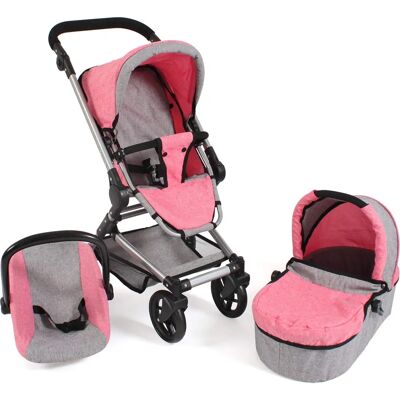 CHIC2000 Fides 3in1 Pink Puppenwagen - Kinderwagen CHIC2000 Fides 3in1 Pink Puppenwagen - Kinderwagen