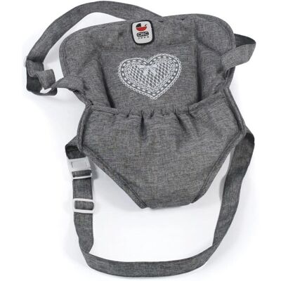 Bayer Chic Poppendraagzak - Grau/Herz - Baby Wickeltasche Bayer Chic Poppendraagzak - Grau/Herz - Baby Wickeltasche