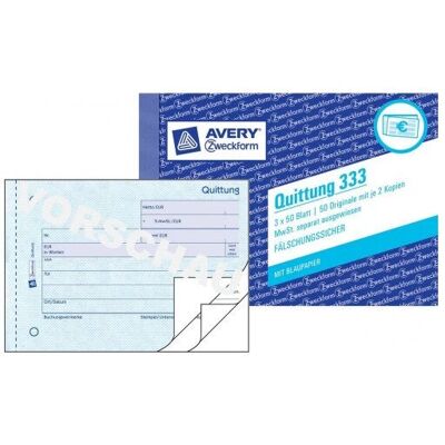 Avery 333 Ticket 150 pcs - Ticket/Receipt Booklet Avery 333 Ticket 150 pcs - Ticket/Receipt Booklet