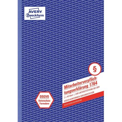 Avery Zweckform Mitarbeiterverpflichtung A4 SD 2x40 Blatt Avery Zweckform Mitarbeiterverpflichtung A4 SD 2x40 Blatt