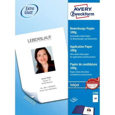 Papel de Impressão Satinado Branco Avery 2788 A4 Papel de Impressão Satinado Branco Avery 2788 A4
