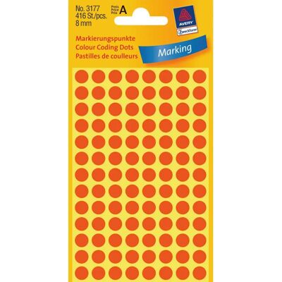 Étiquettes rondes rouges Avery 3172 - 416 pcs Étiquettes rondes rouges Avery 3172 - 416 pcs