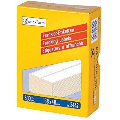 Avery 3442 Hvite selvklebende etiketter - Rektangulær 138x48mm, 500 stk Avery 3442 Hvite selvklebende etiketter - Rektangulær 138x48mm, 500 stk