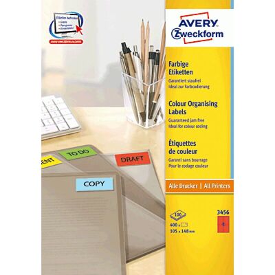 Etichette Rosse Avery 3456 - Etichette Etichette Rosse Avery 3456 - Etichette