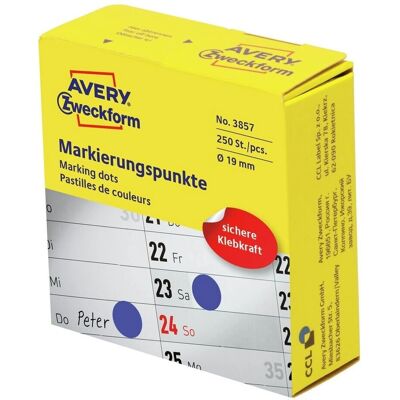 Étiquettes rondes auto-adhésives Avery 3857 - 250 pcs Étiquettes rondes auto-adhésives Avery 3857 - 250 pcs