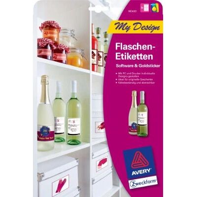 Avery Zweckform MD4001 Hvite Flaskelapper - Labelprinter Avery Zweckform MD4001 Hvite Flaskelapper - Labelprinter